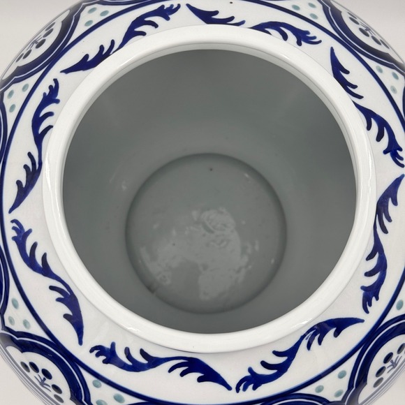 Extra Large Oversized Chinoiserie Ginger Jar – 19" Blue & White Temple Jar - Picture 9 of 15